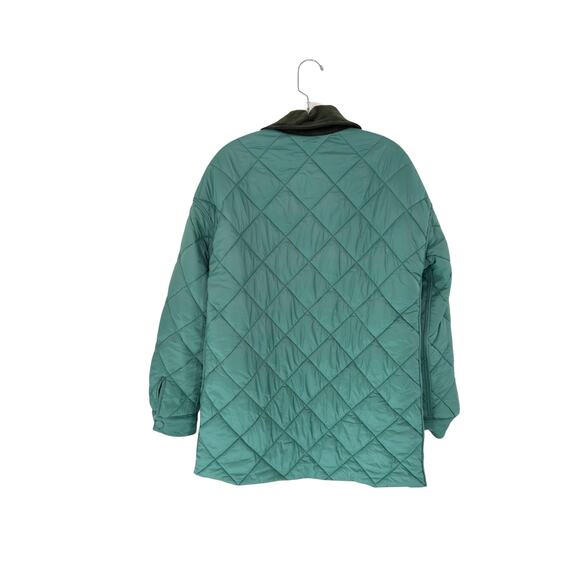 NVLT Quilted Velour Reversible Field Jacket Green Barn Coat Fairy Whimsy Small - Picture 9 of 16
